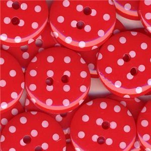 Spotty Button - Red